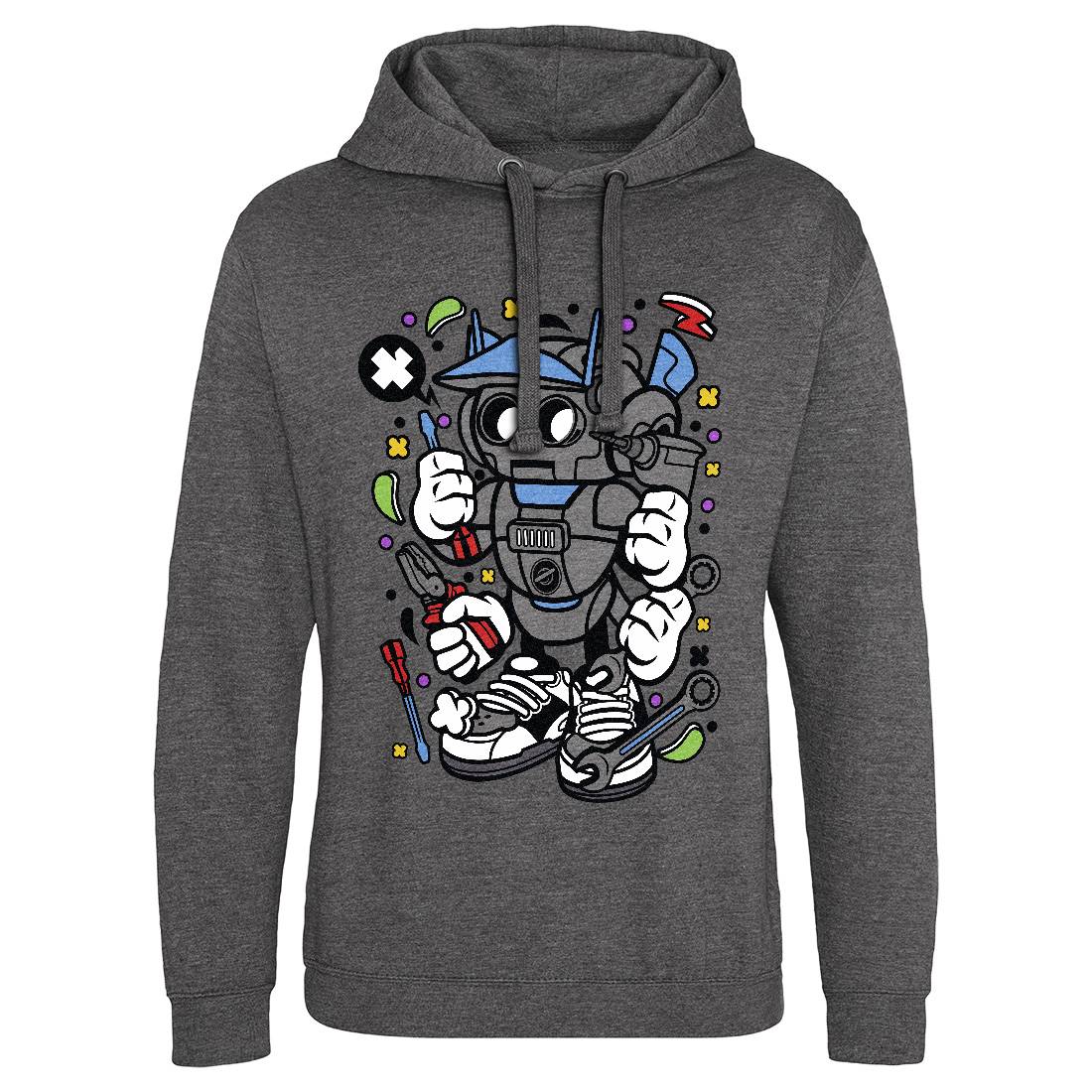 Robot Tools Mens Hoodie Without Pocket Work C636