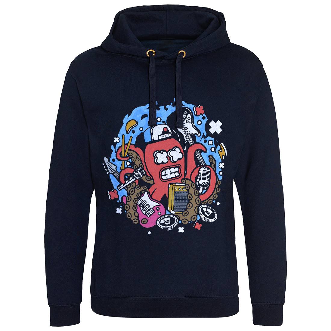 Rock Octopus Mens Hoodie Without Pocket Music C637