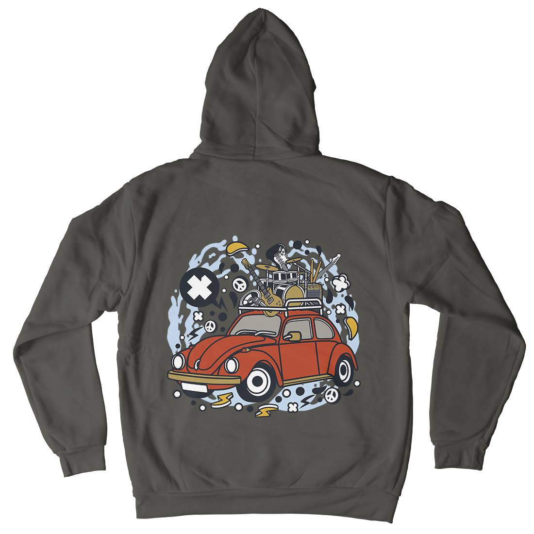 Rock Tour Mens Hoodie With Pocket Music C638