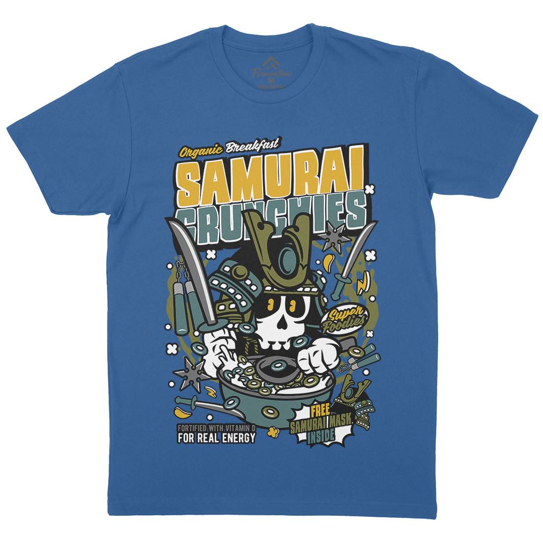 Samurai Crunches Mens Crew Neck T-Shirt Food C639