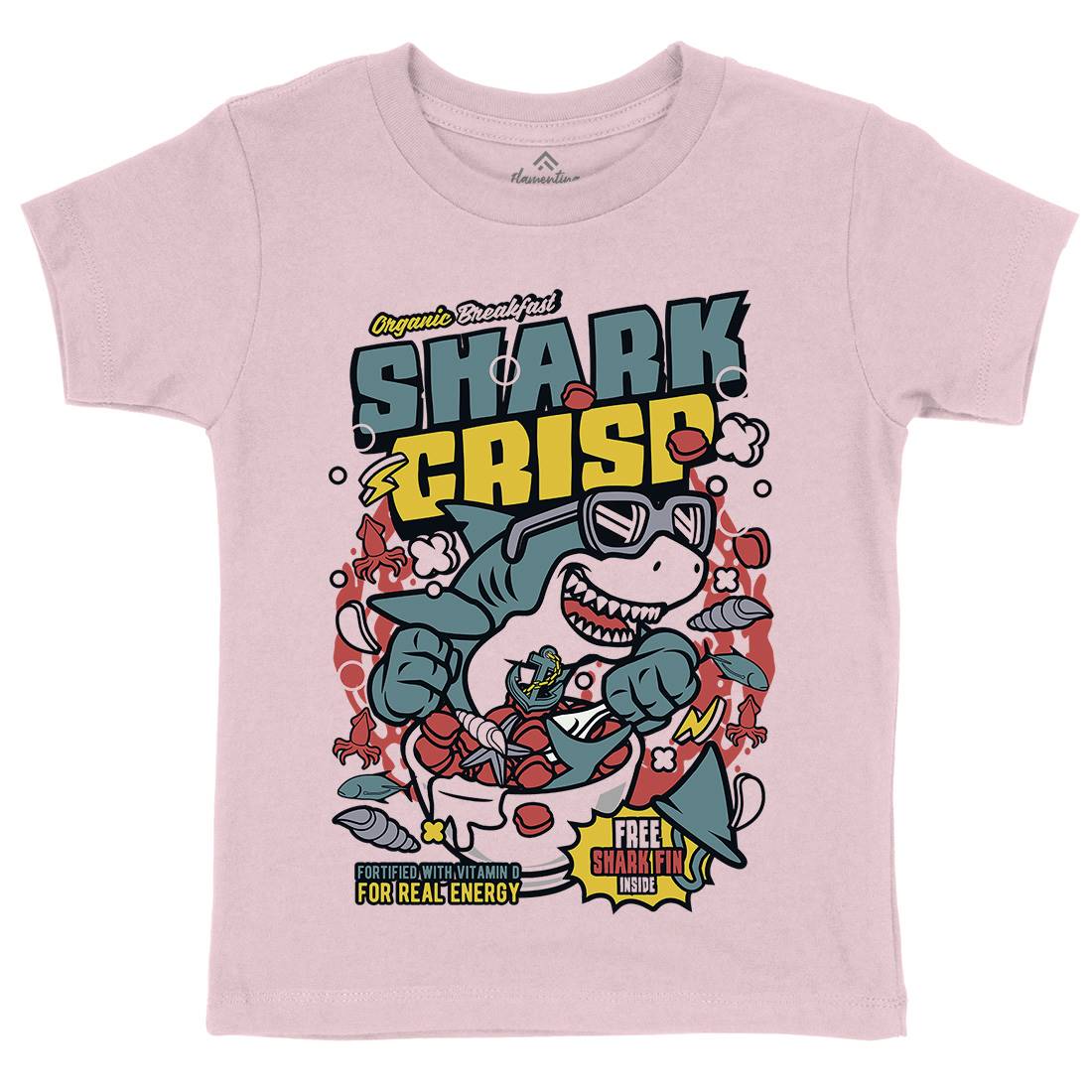 Shark Crisp Kids Crew Neck T-Shirt Food C643
