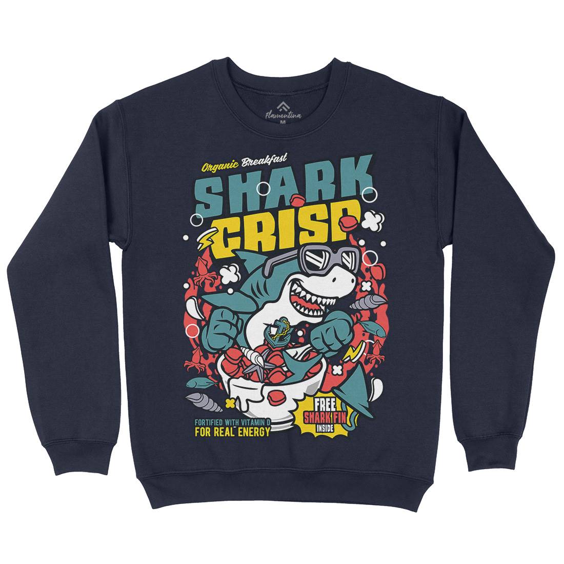 Shark Crisp Kids Crew Neck Sweatshirt Food C643