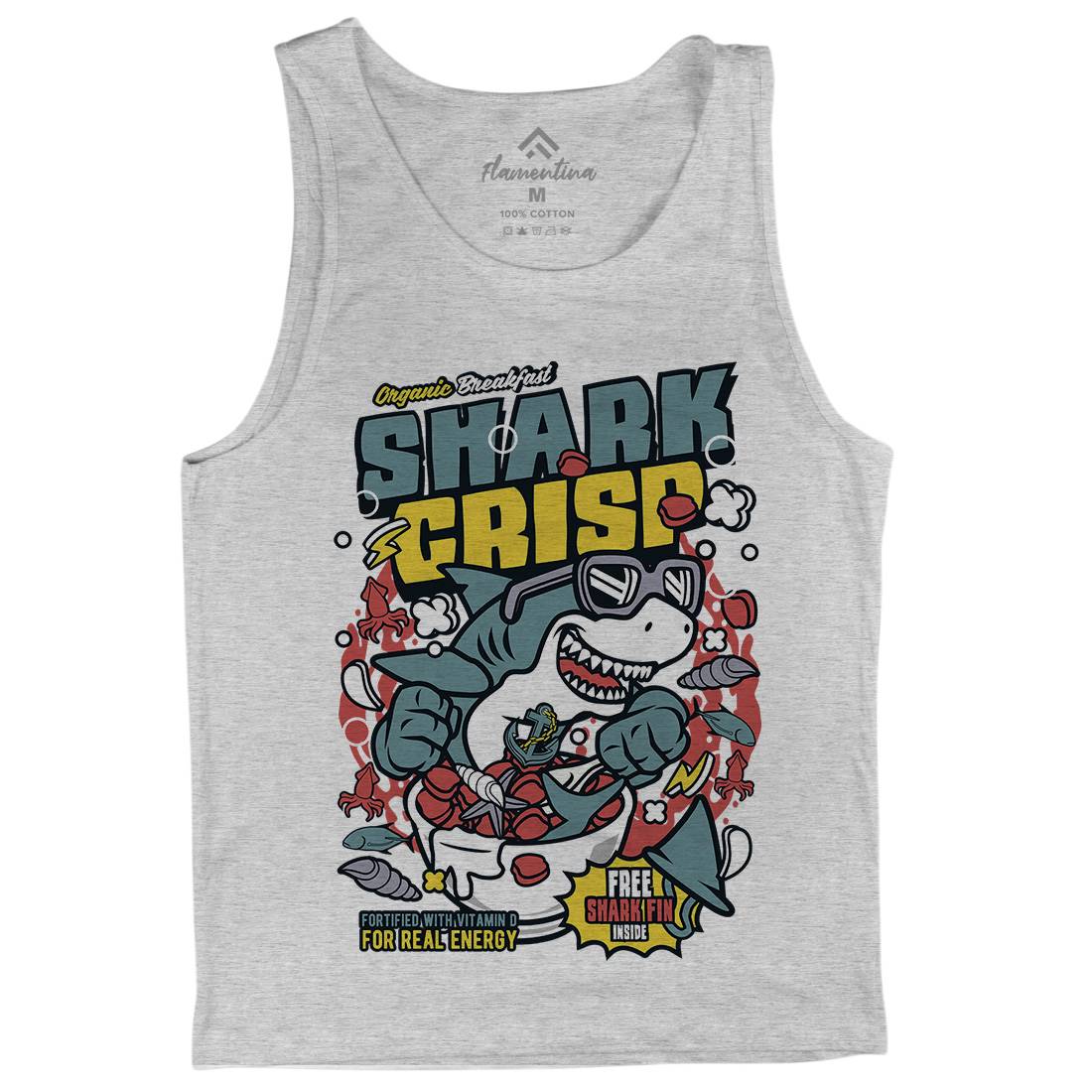 Shark Crisp Mens Tank Top Vest Food C643