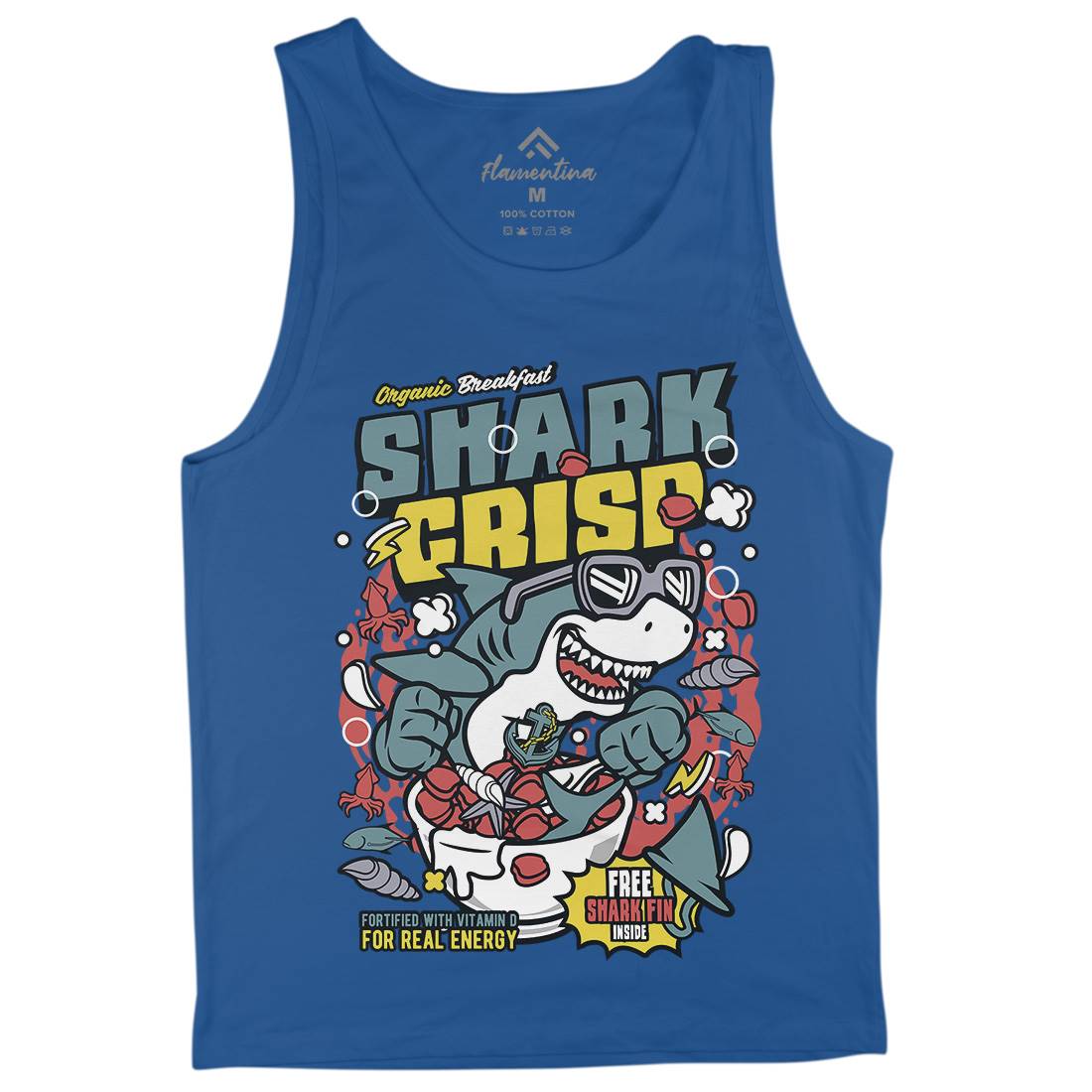 Shark Crisp Mens Tank Top Vest Food C643