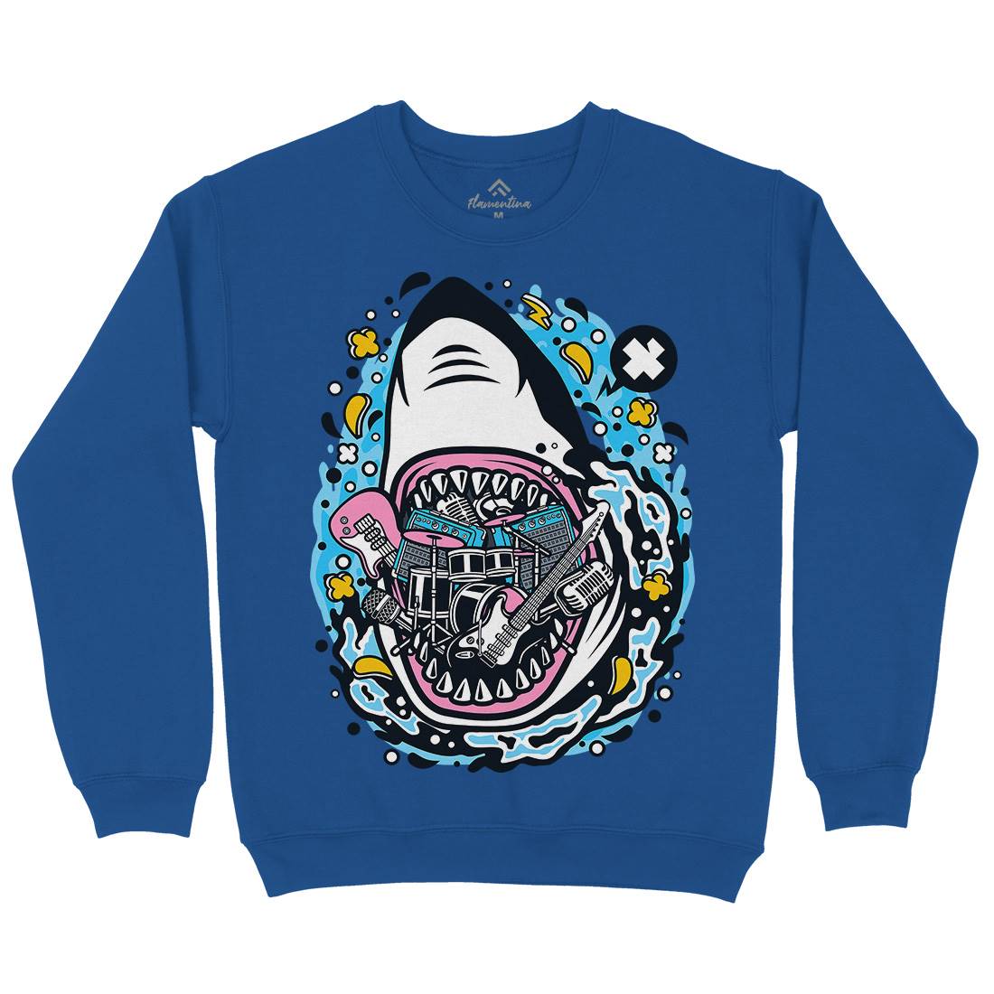 Shark Rock Kids Crew Neck Sweatshirt Music C646