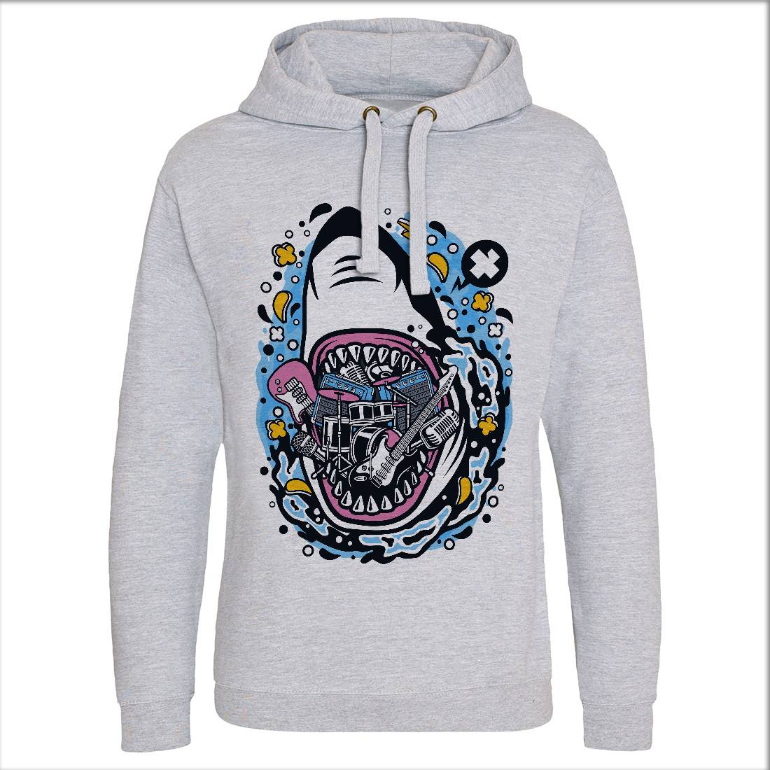 Shark Rock Mens Hoodie Without Pocket Music C646