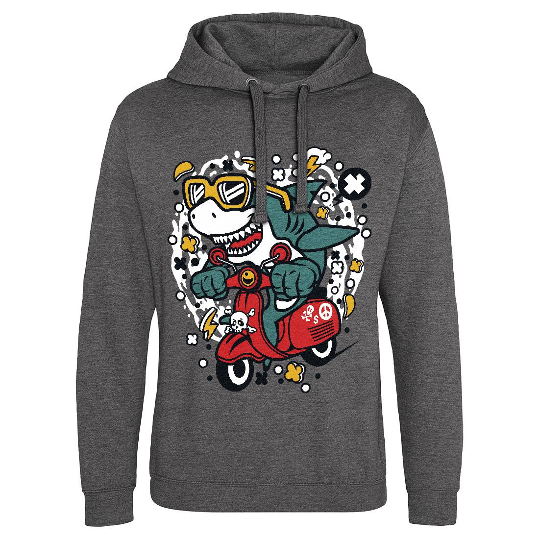 Shark Scooter Mens Hoodie Without Pocket Motorcycles C648