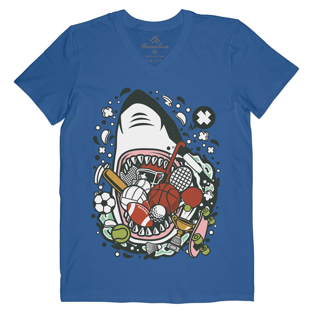 Shark Sport Mens V-Neck T-Shirt Sport C650