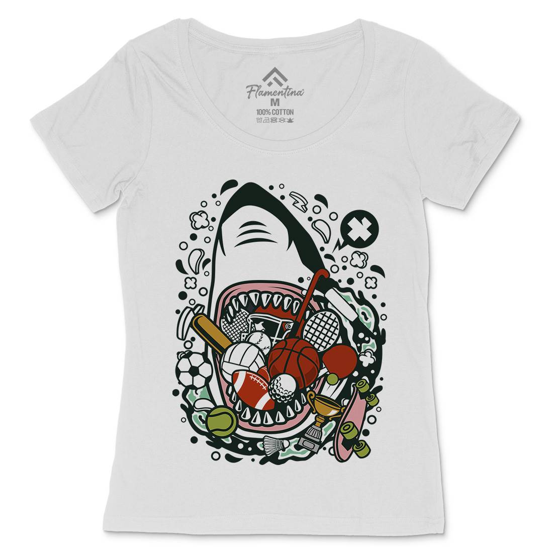 Shark Sport Womens Scoop Neck T-Shirt Sport C650