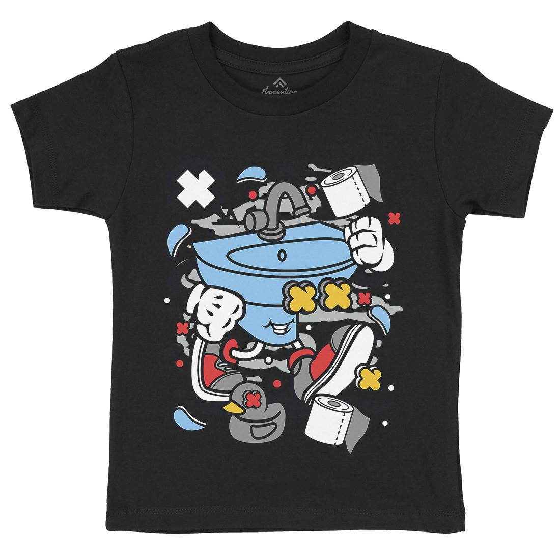 Sink Kids Organic Crew Neck T-Shirt Retro C652