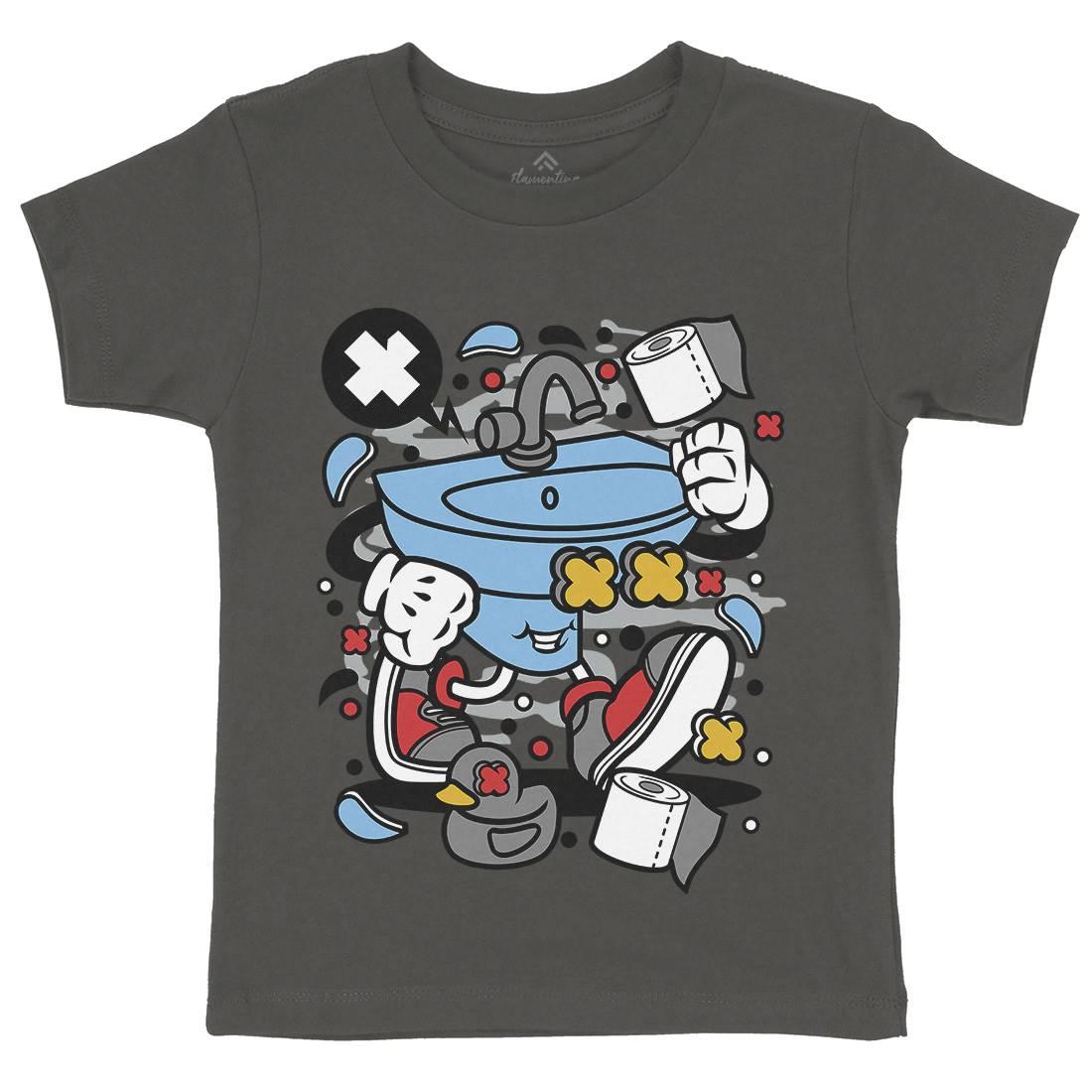 Sink Kids Crew Neck T-Shirt Retro C652