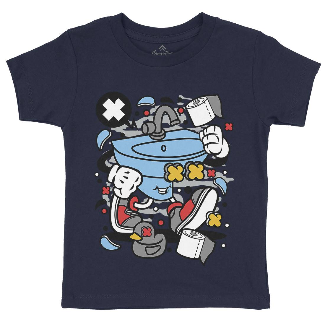 Sink Kids Crew Neck T-Shirt Retro C652