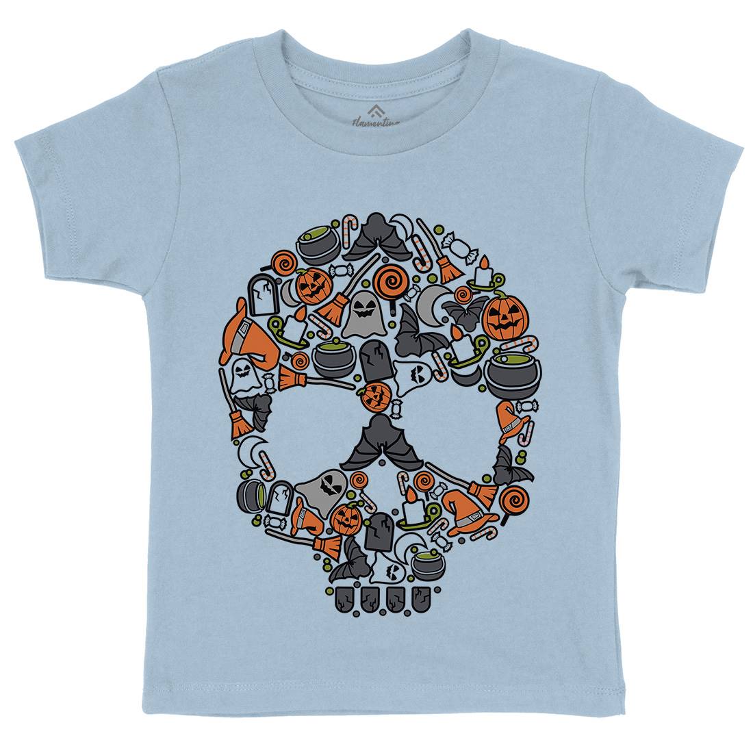 Skull Kids Organic Crew Neck T-Shirt Halloween C653