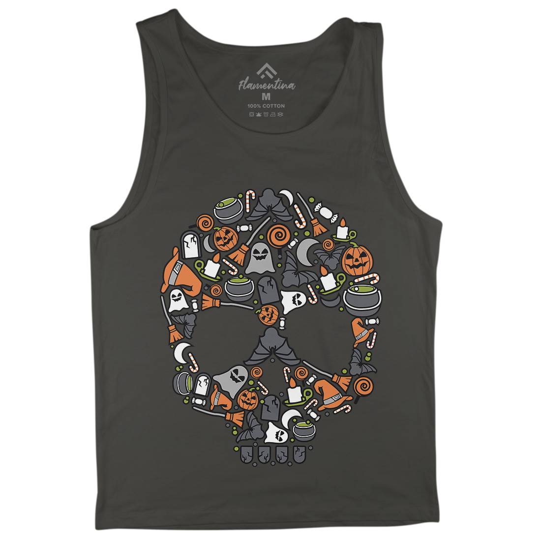 Skull Mens Tank Top Vest Halloween C653