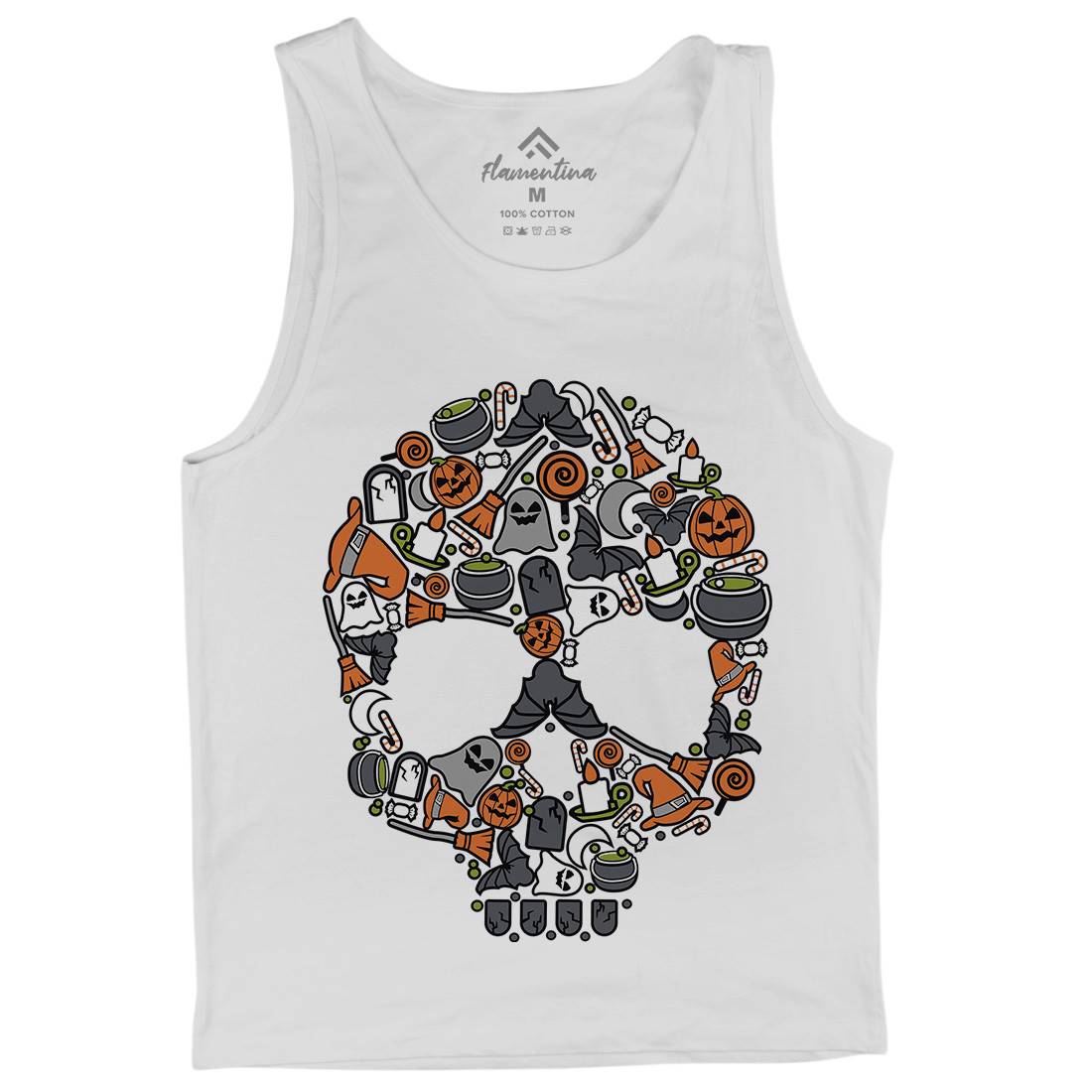 Skull Mens Tank Top Vest Halloween C653
