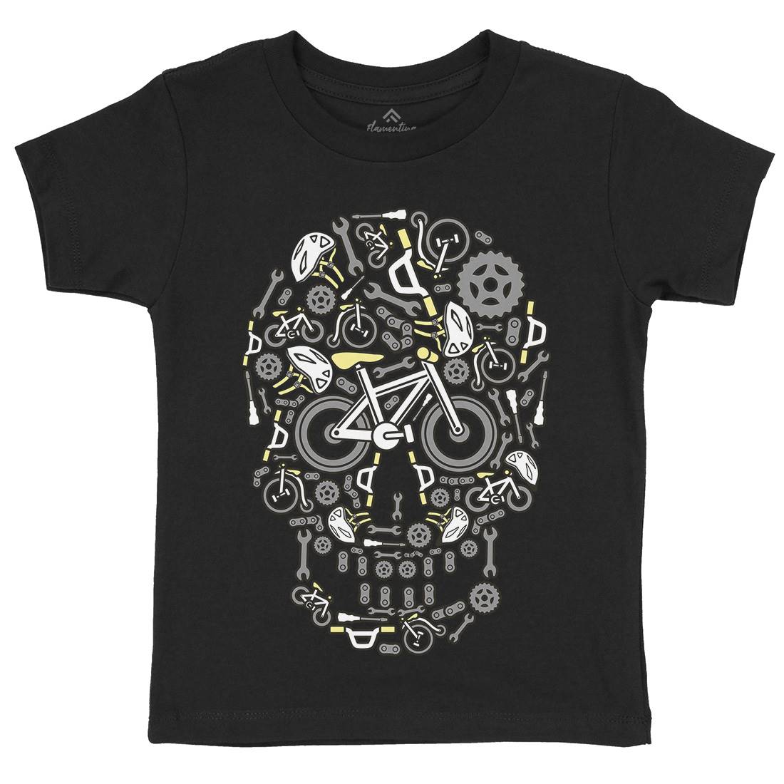 Skull Bike Kids Crew Neck T-Shirt Bikes C654