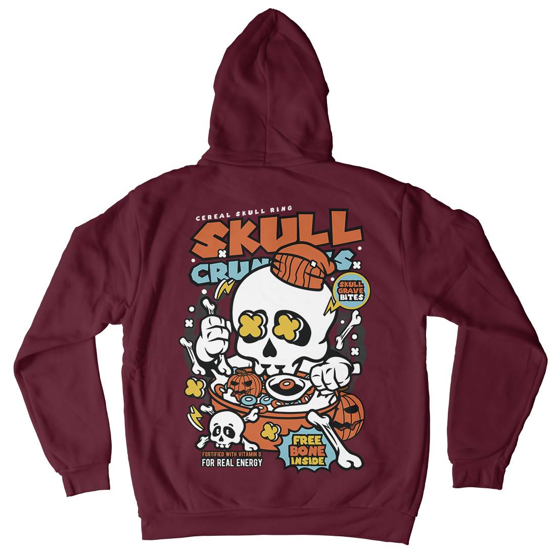 Skull Crunchies Kids Crew Neck Hoodie Food C656