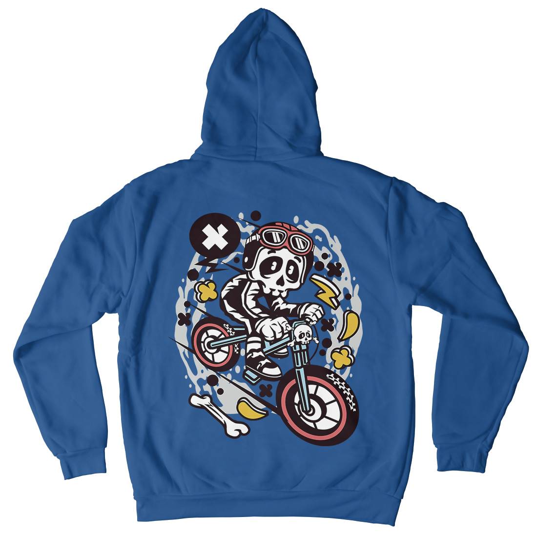 Skull Downhill Kids Crew Neck Hoodie Bikes C657