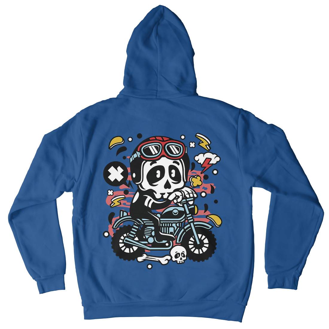 Skull Motocross Kids Crew Neck Hoodie Motorcycles C658