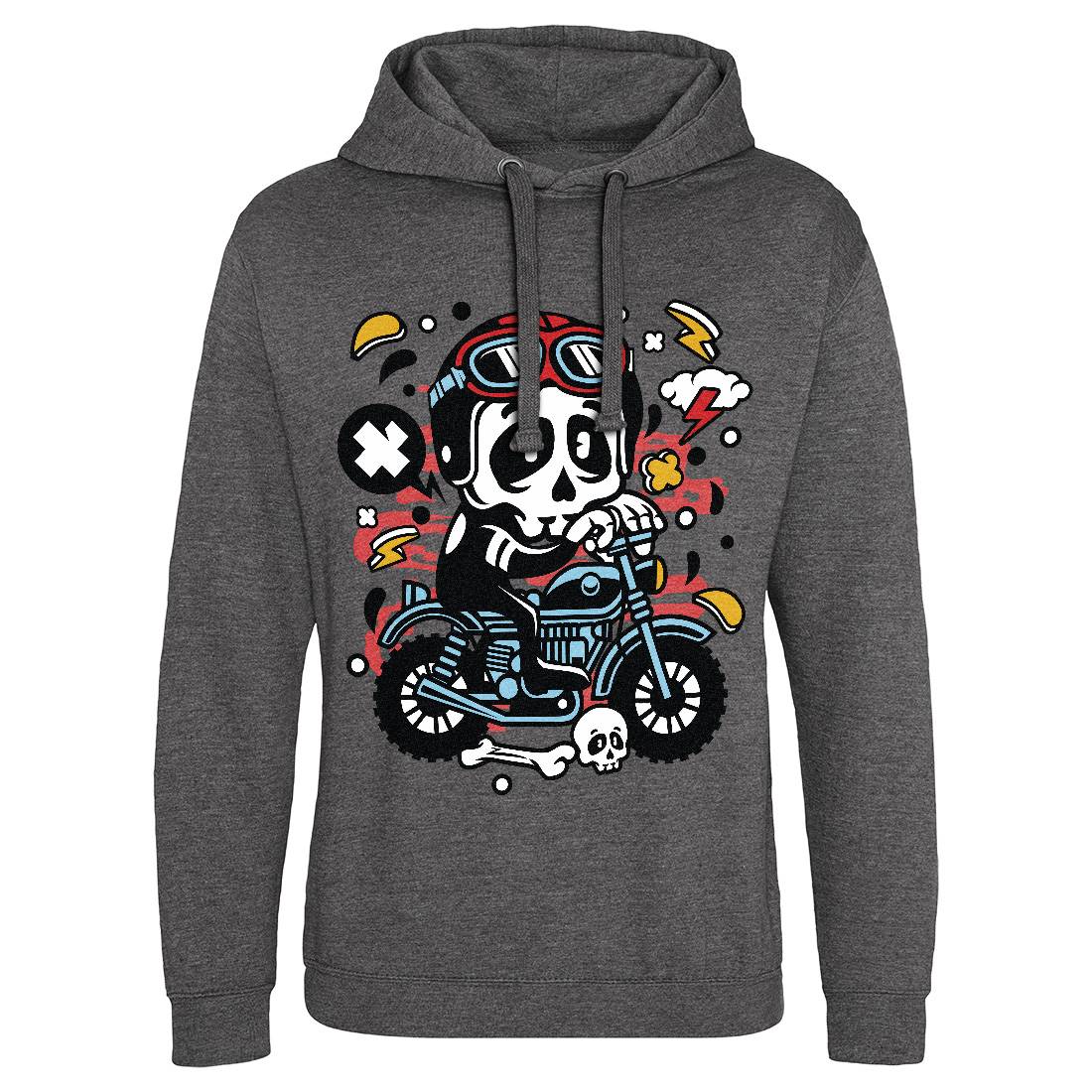 Skull Motocross Mens Hoodie Without Pocket Motorcycles C658