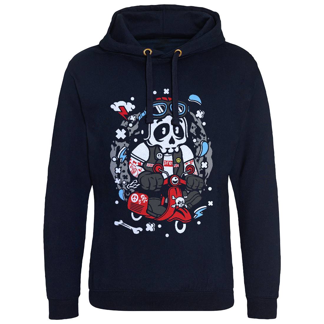 Skull Scooter Mens Hoodie Without Pocket Motorcycles C659