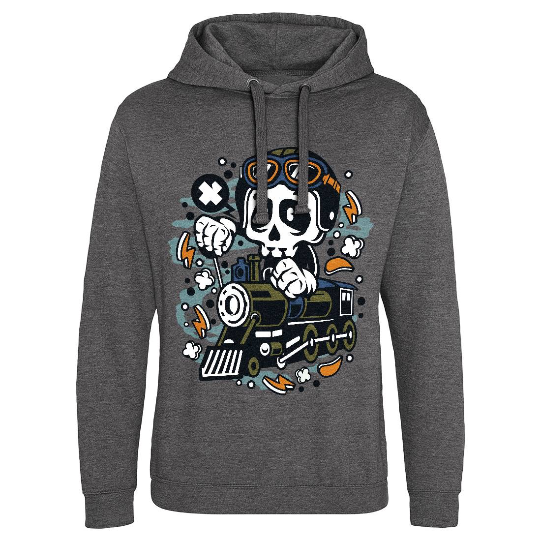 Skull Train Mens Hoodie Without Pocket Vehicles C660