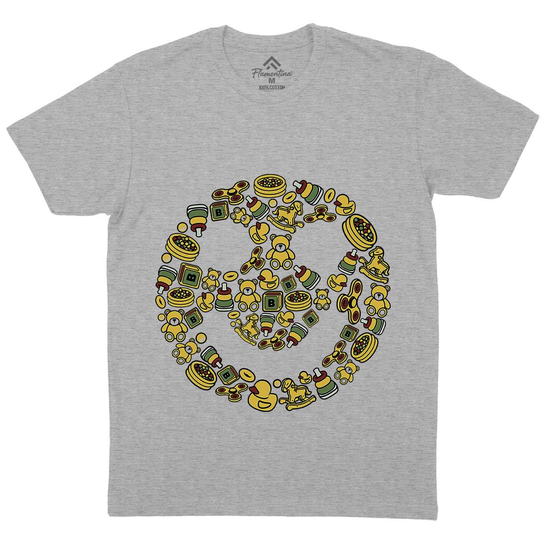 Smile Mens Organic Crew Neck T-Shirt Retro C661