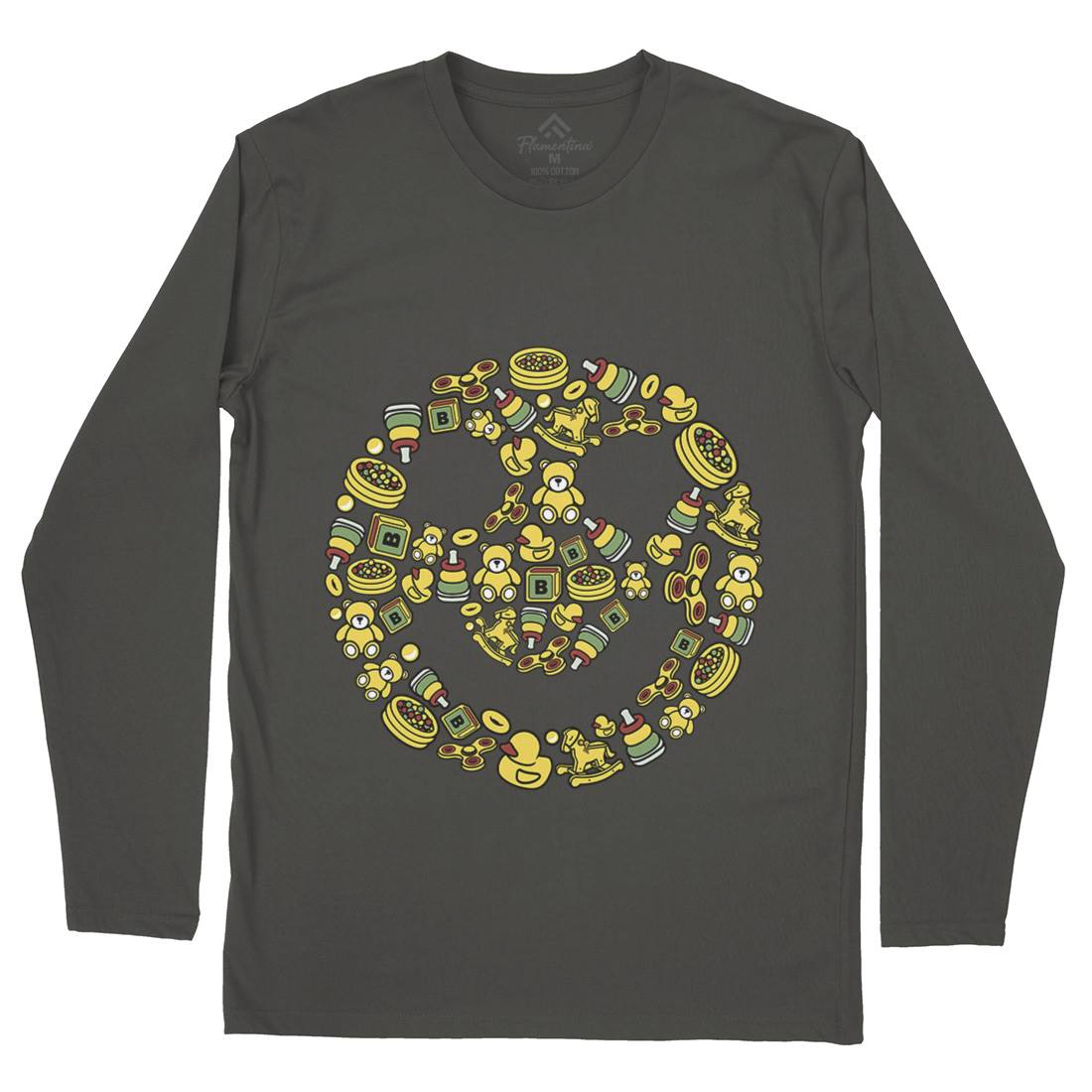 Smile Mens Long Sleeve T-Shirt Retro C661