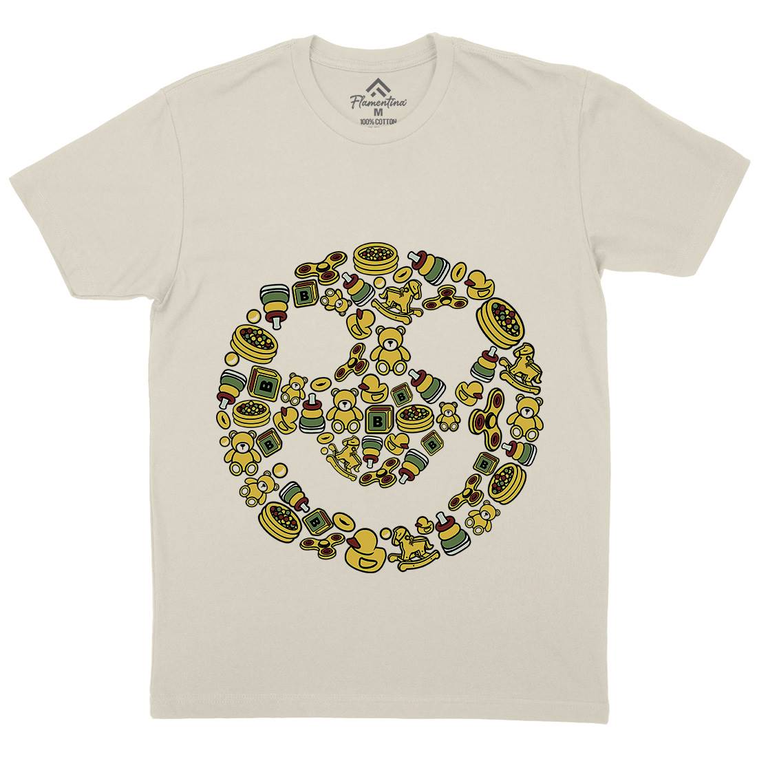 Smile Mens Organic Crew Neck T-Shirt Retro C661