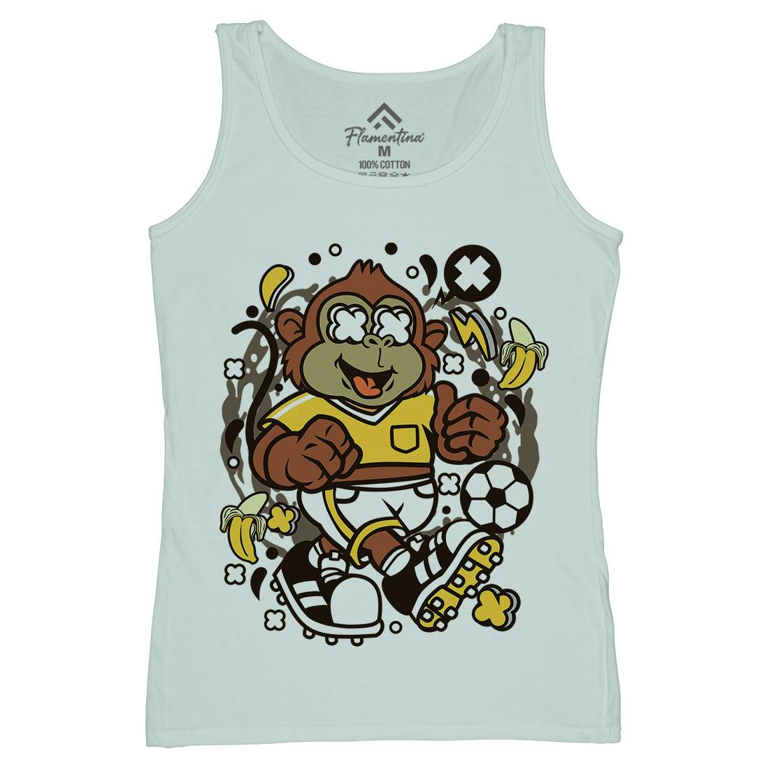 Soccer Monkey Womens Organic Tank Top Vest Sport C662