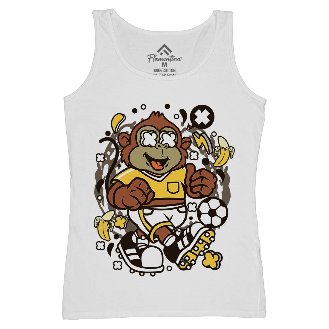 Soccer Monkey Womens Organic Tank Top Vest Sport C662