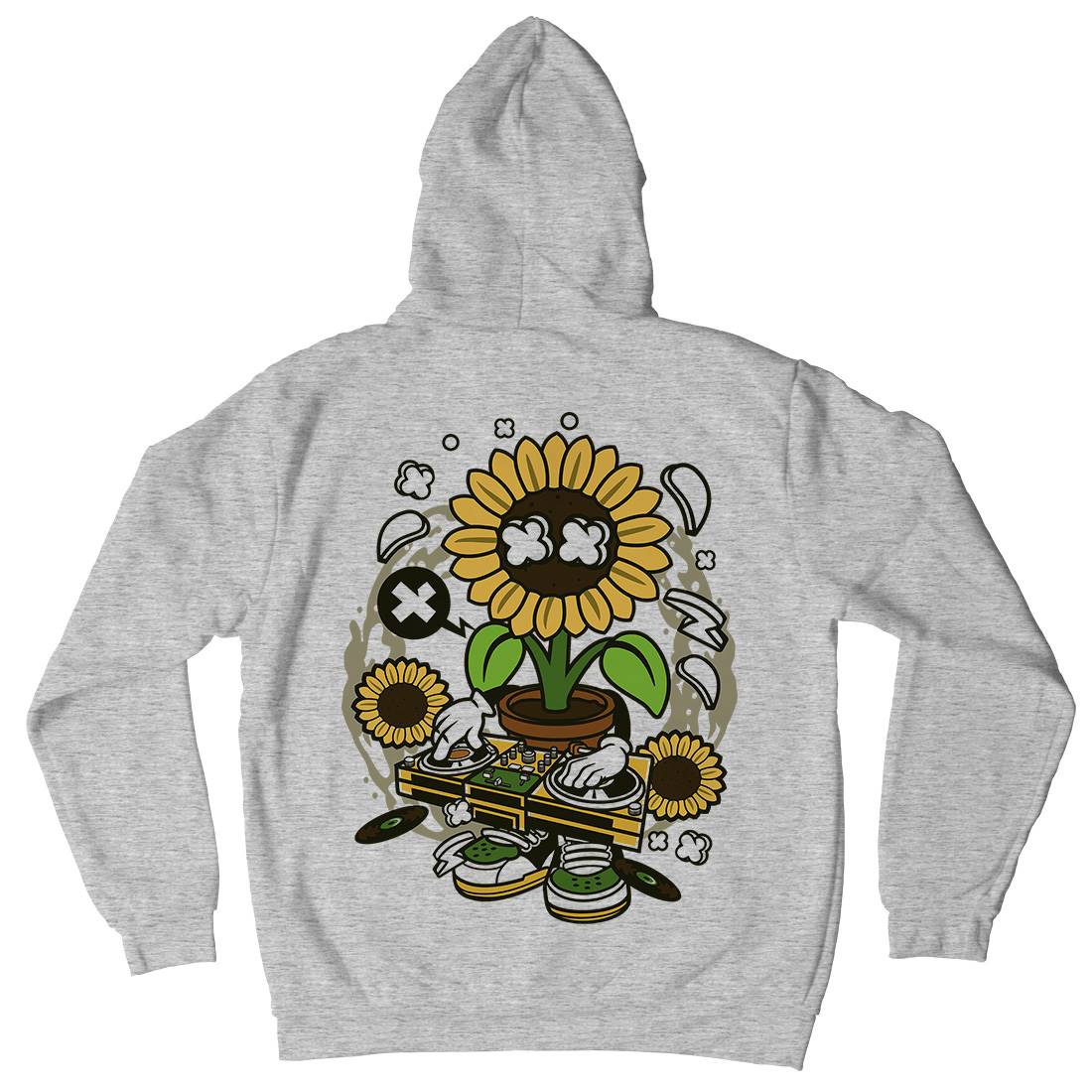 Sunflower Dj Mens Hoodie With Pocket Music C669