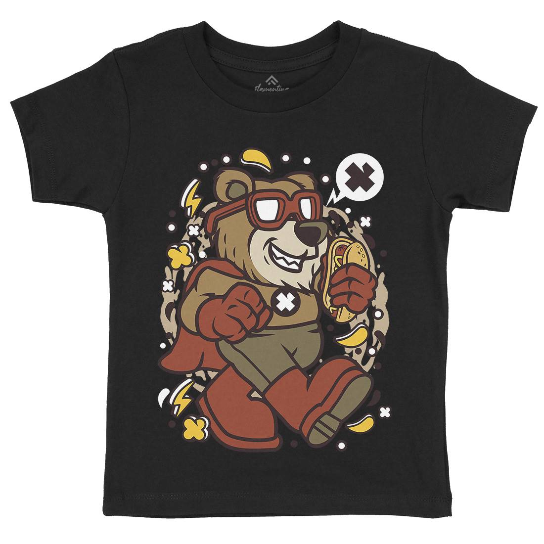 Super Bear Kids Crew Neck T-Shirt Animals C670