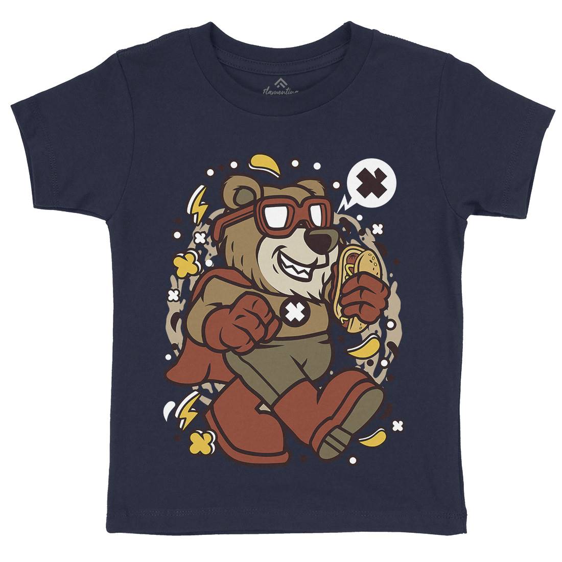 Super Bear Kids Crew Neck T-Shirt Animals C670