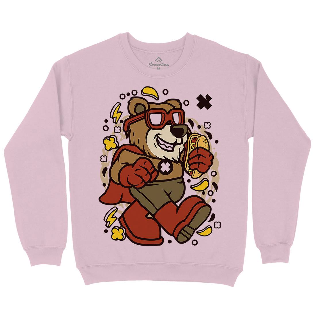 Super Bear Kids Crew Neck Sweatshirt Animals C670