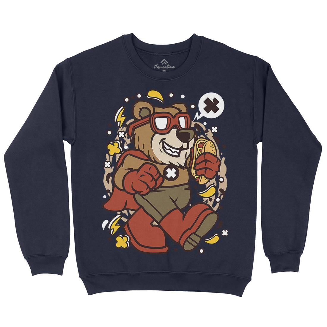 Super Bear Kids Crew Neck Sweatshirt Animals C670
