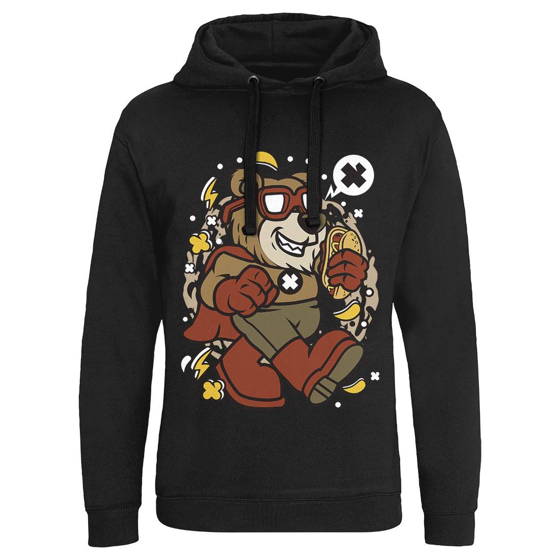 Super Bear Mens Hoodie Without Pocket Animals C670