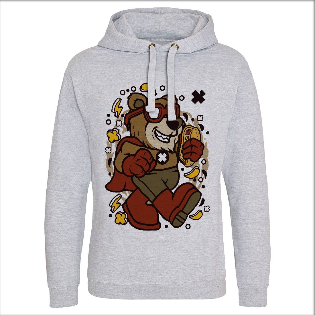Super Bear Mens Hoodie Without Pocket Animals C670