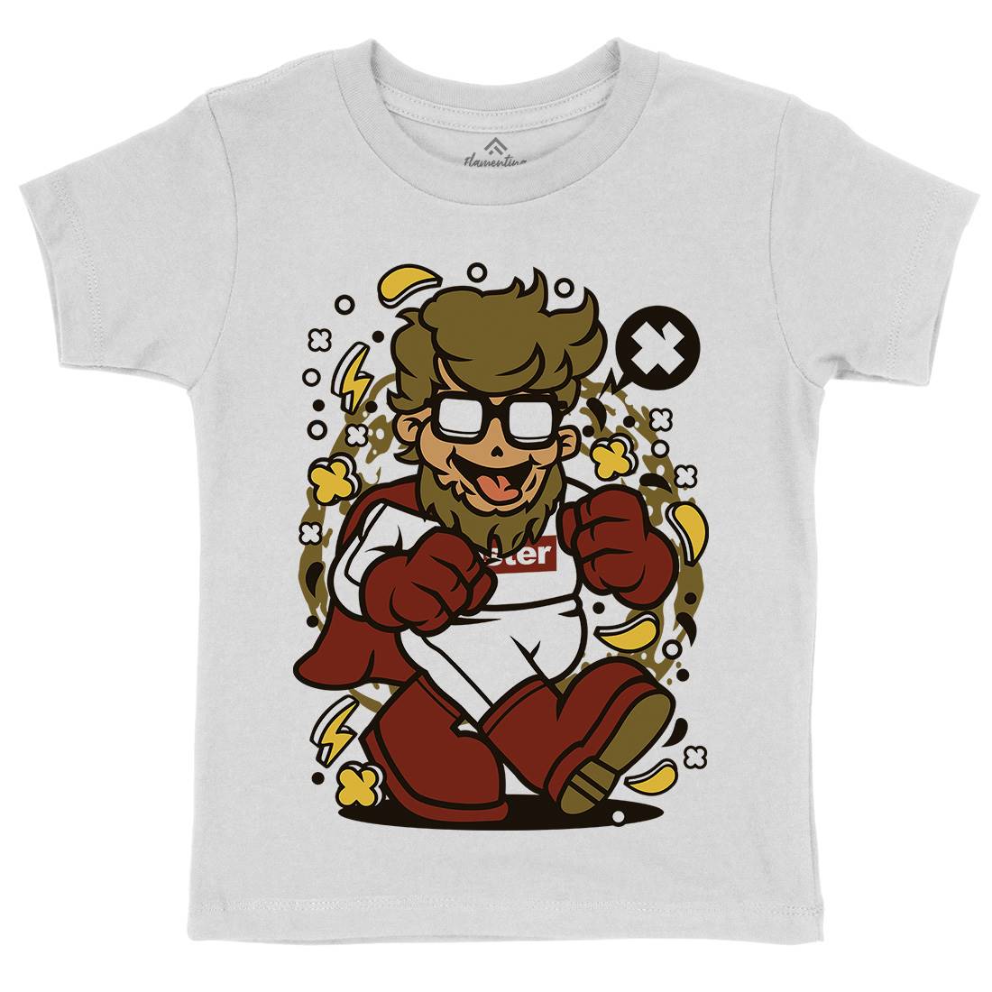 Super Hipster Kids Organic Crew Neck T-Shirt Barber C672