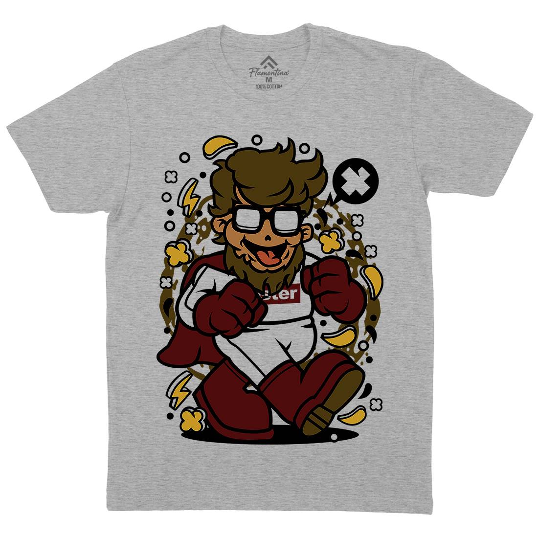 Super Hipster Mens Crew Neck T-Shirt Barber C672