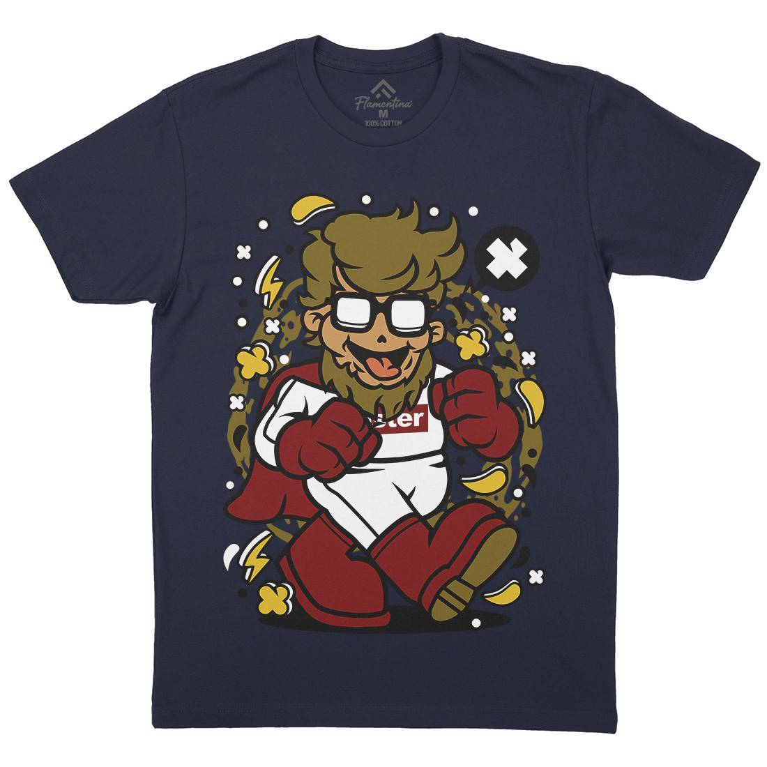 Super Hipster Mens Crew Neck T-Shirt Barber C672