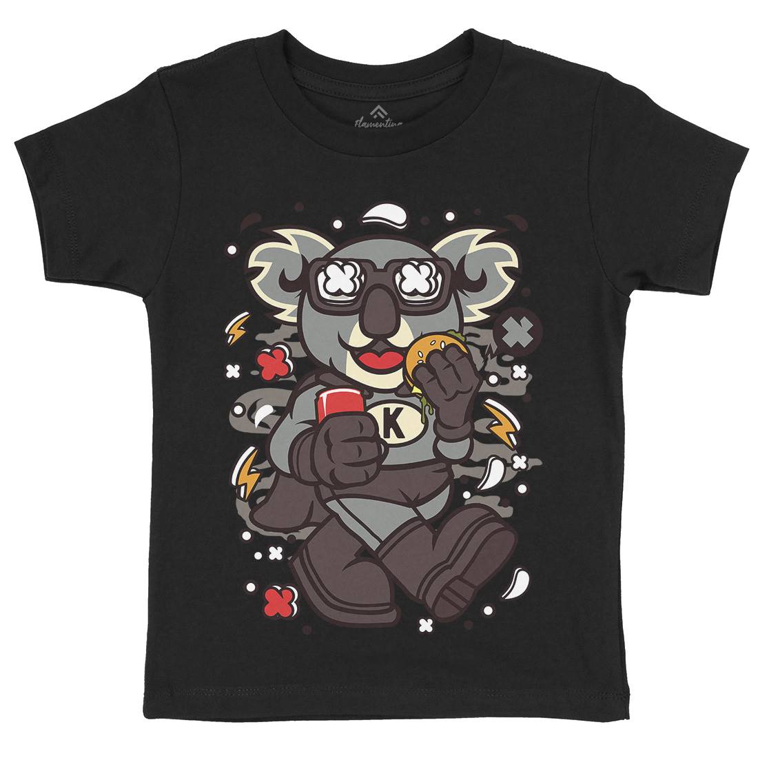 Super Koala Kids Organic Crew Neck T-Shirt Animals C673