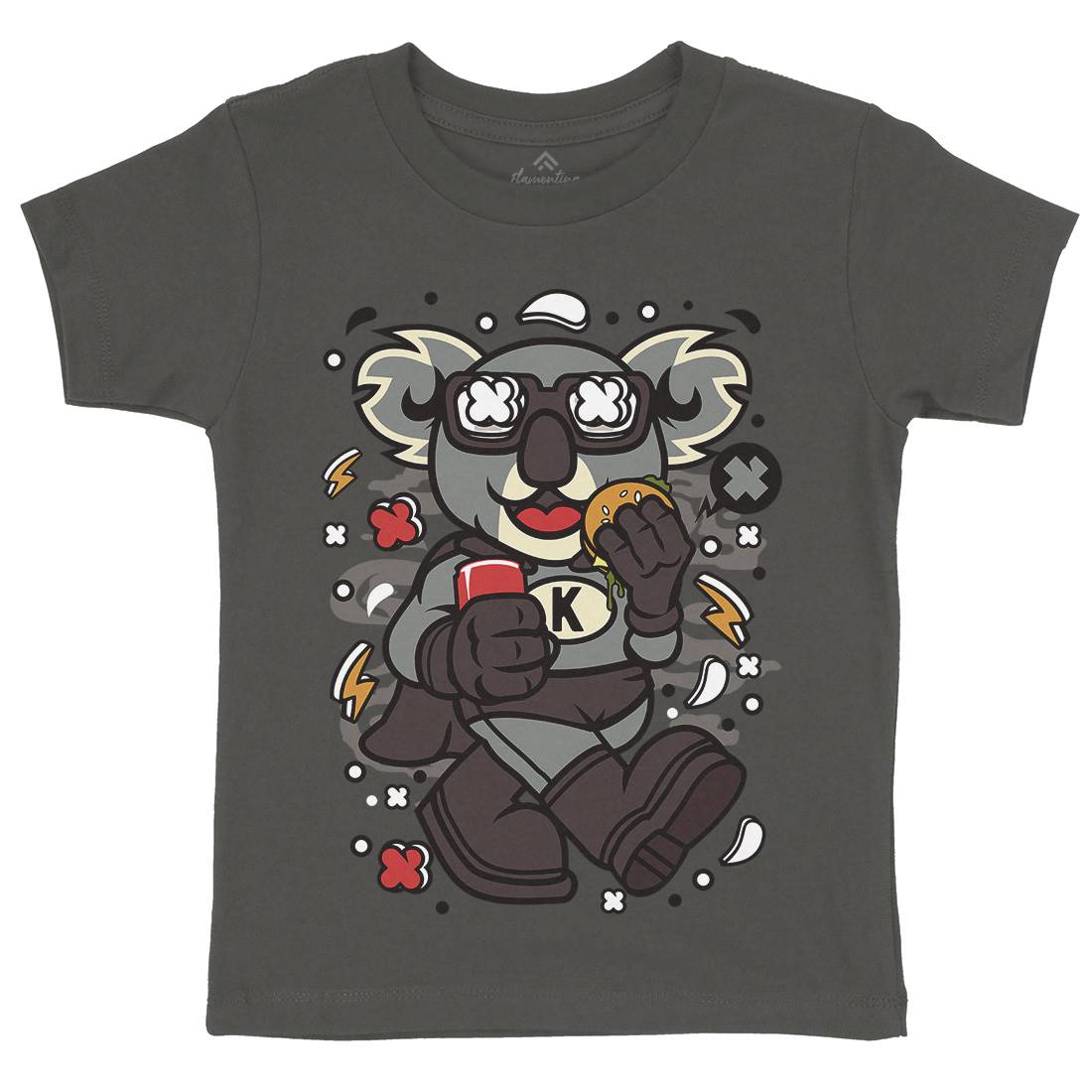 Super Koala Kids Crew Neck T-Shirt Animals C673