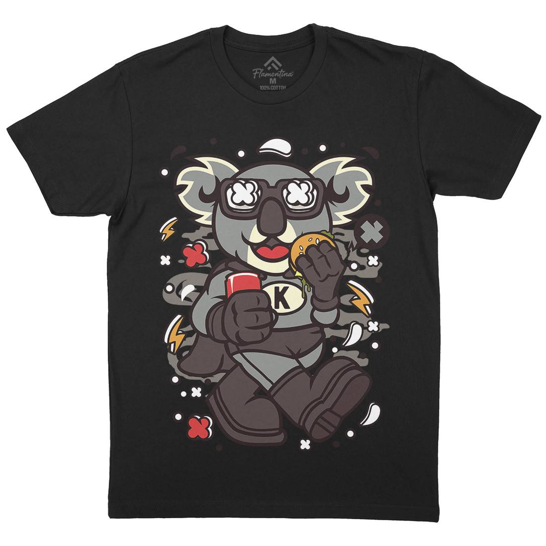 Super Koala Mens Crew Neck T-Shirt Animals C673