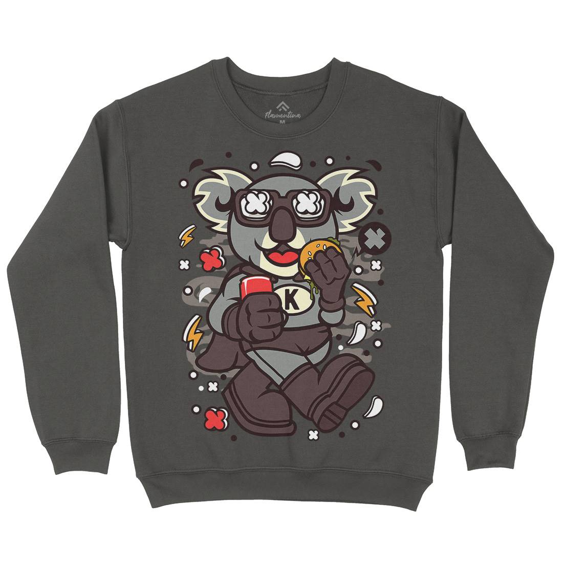 Super Koala Kids Crew Neck Sweatshirt Animals C673