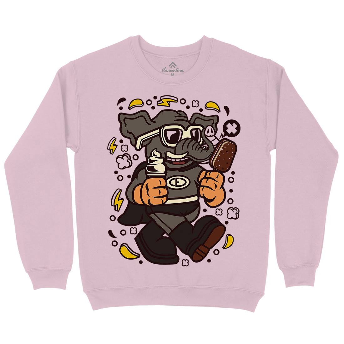 Superfast Elephant Kids Crew Neck Sweatshirt Animals C674