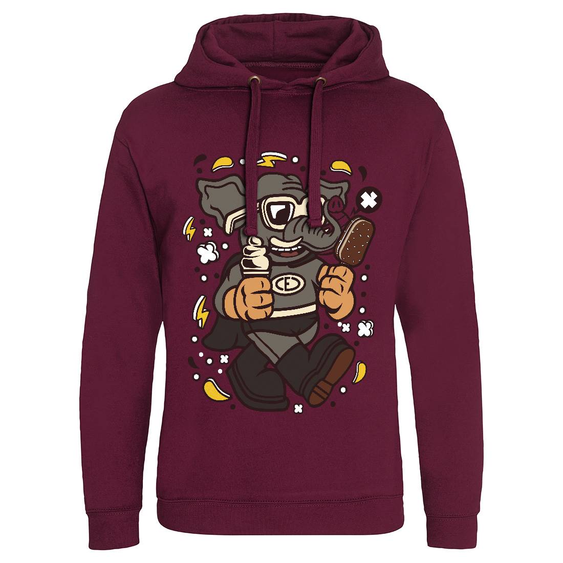 Superfast Elephant Mens Hoodie Without Pocket Animals C674