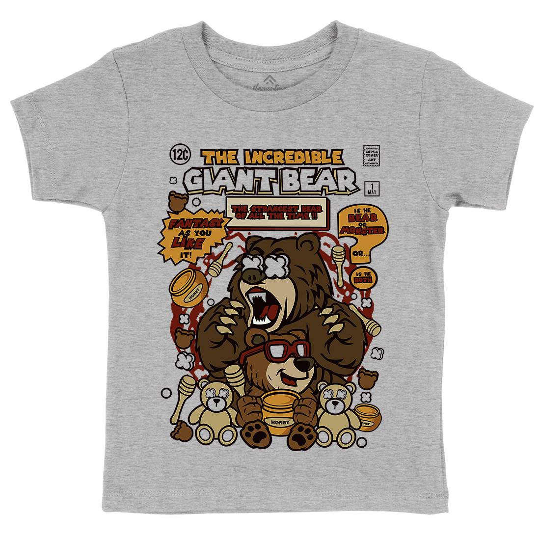 The Incredible Bear Kids Organic Crew Neck T-Shirt Animals C675