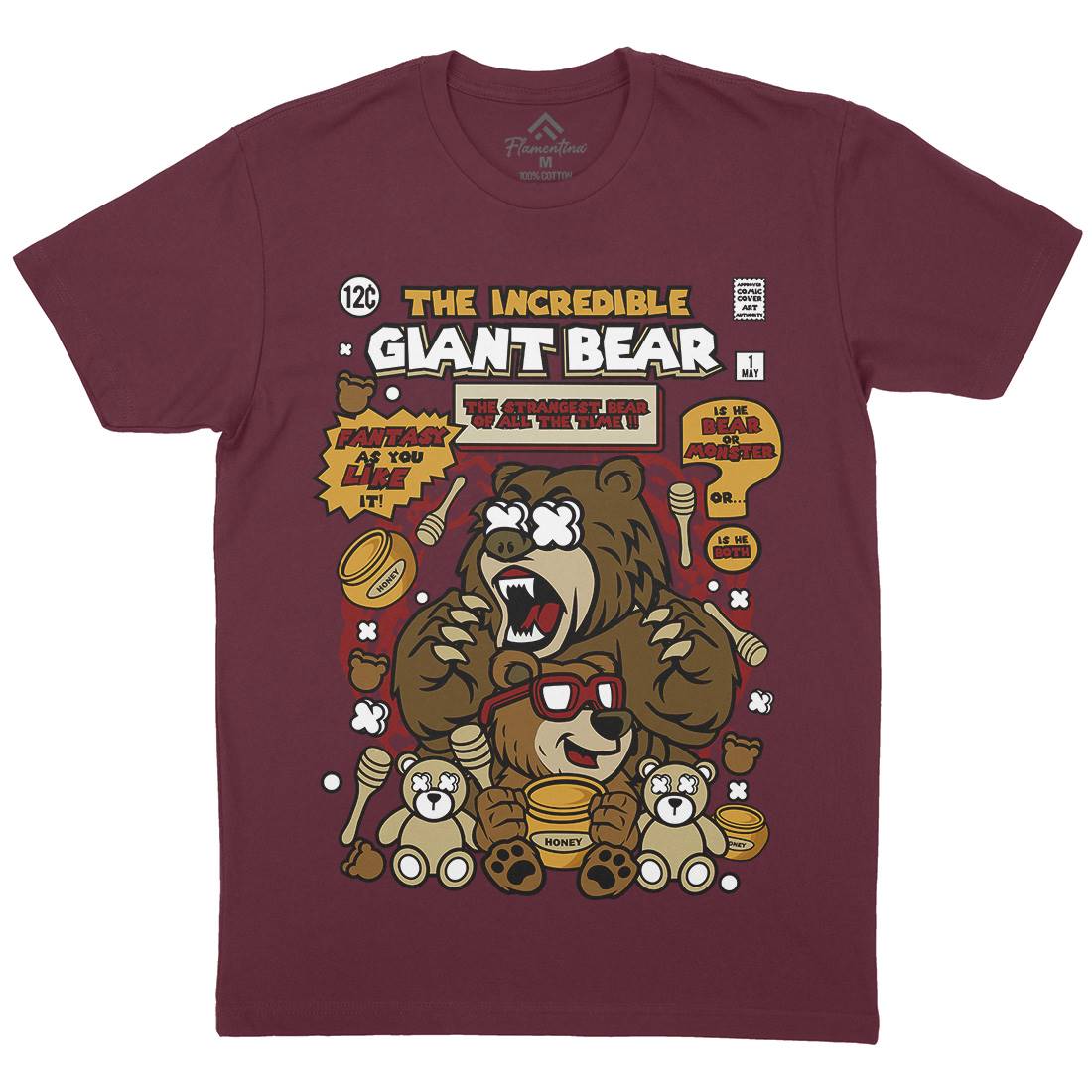 The Incredible Bear Mens Crew Neck T-Shirt Animals C675