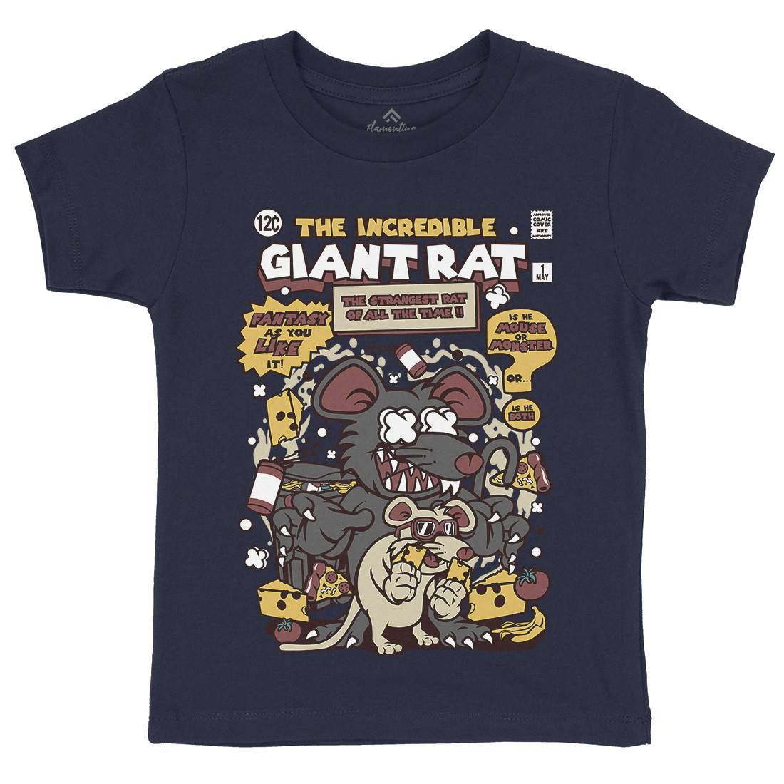 The Incredible Giant Rat Kids Crew Neck T-Shirt Animals C676